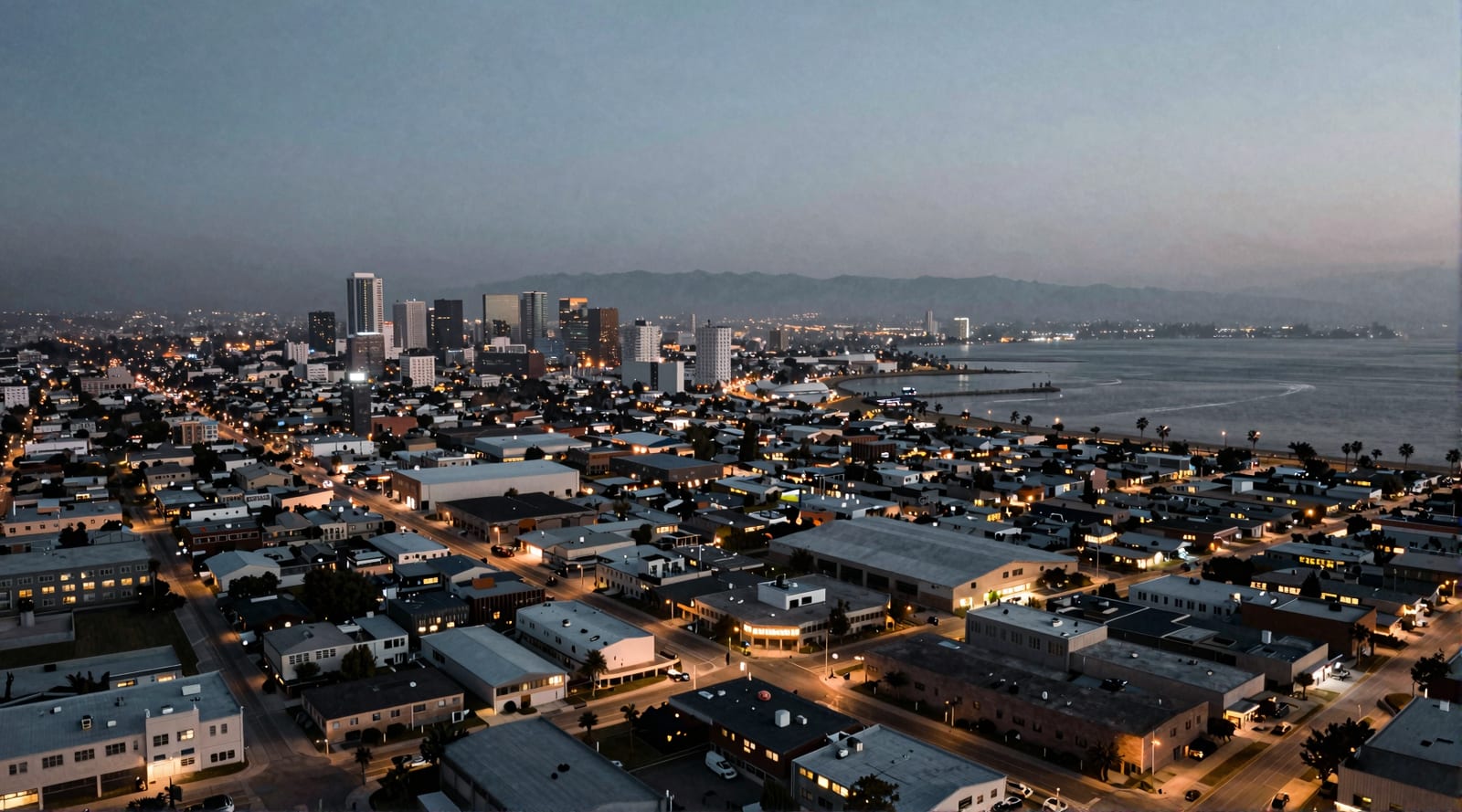 The South Bay coastline at El Segundo, Los Angeles